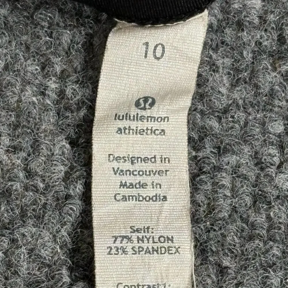 Lululemon Athletica Leggings Womens 10 Blue Stripe Run Top Speed Crop Pants